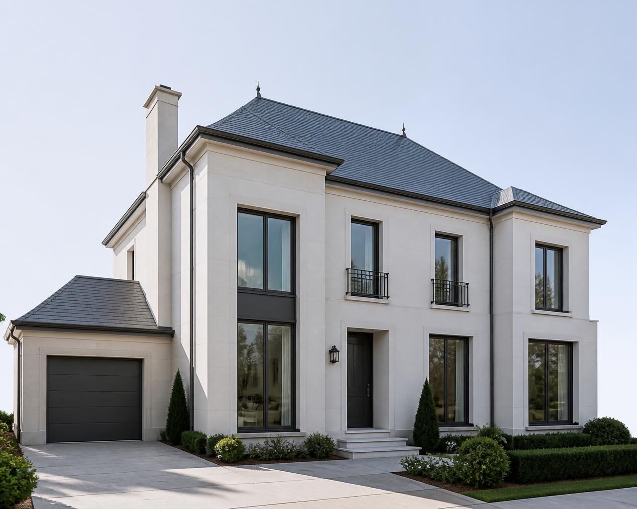 Maison contemporaine analysée dans le cadre d'un projet de rénovation énergétique